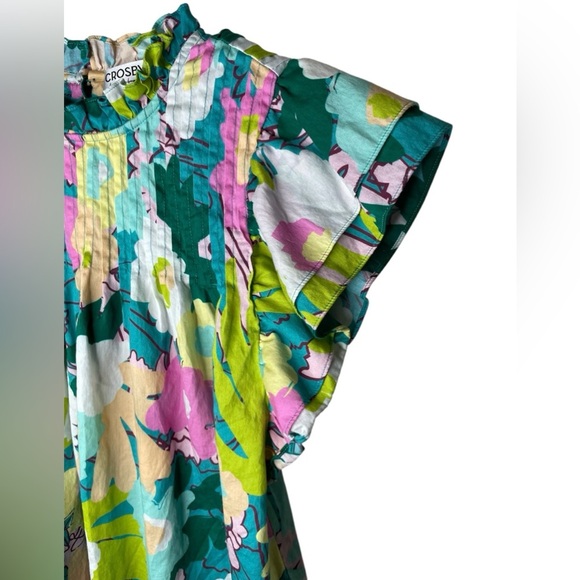 Crosby By Mollie Burch Elsie Top In Spring Meadow Size Medium Flutter Sleeve - Picture 4 of 9
